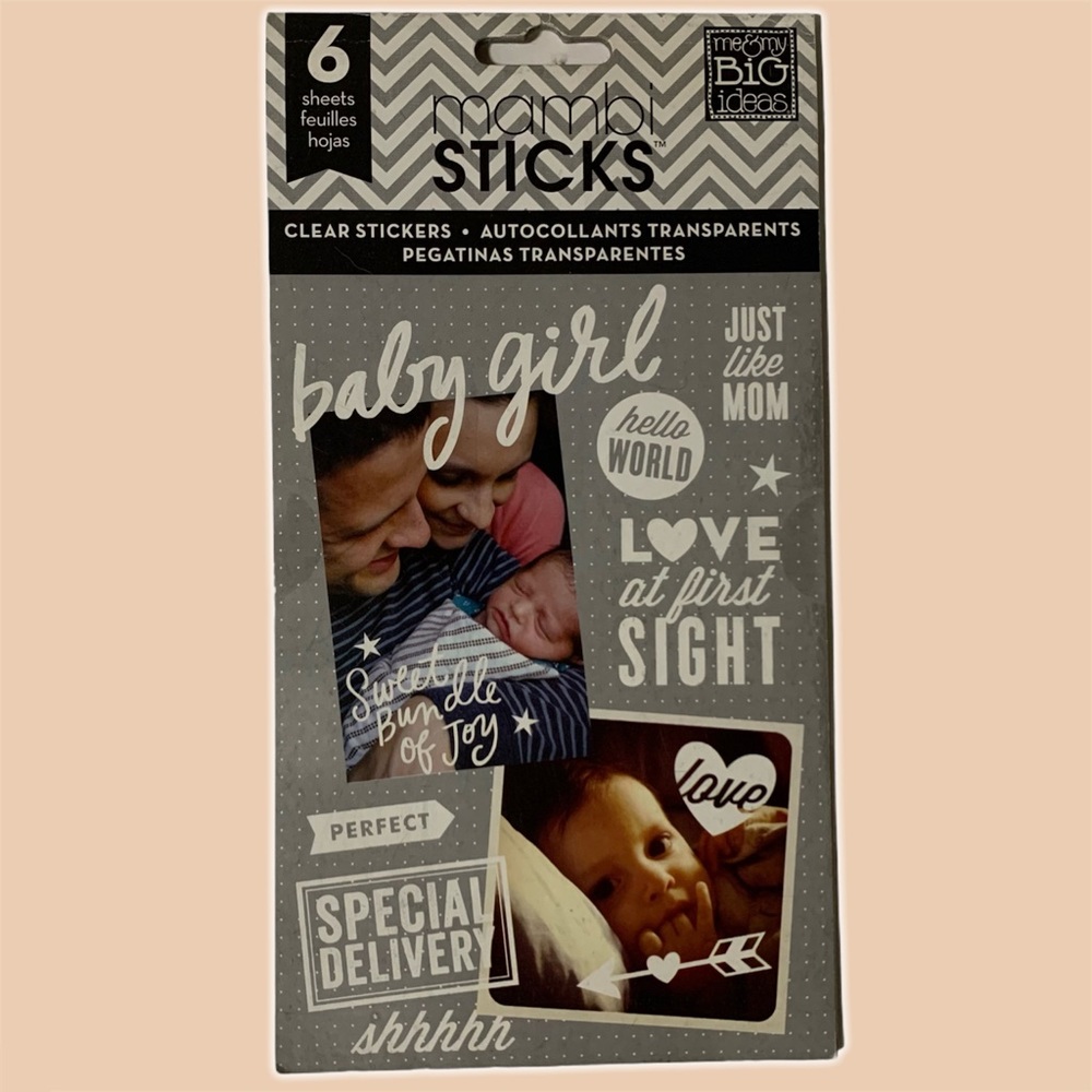 Baby Girl Clear Stickers - Pocket Pages